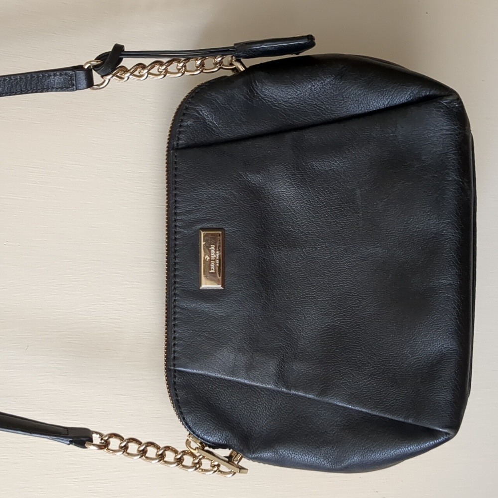 Black leather Kate Spade shoulder bag
